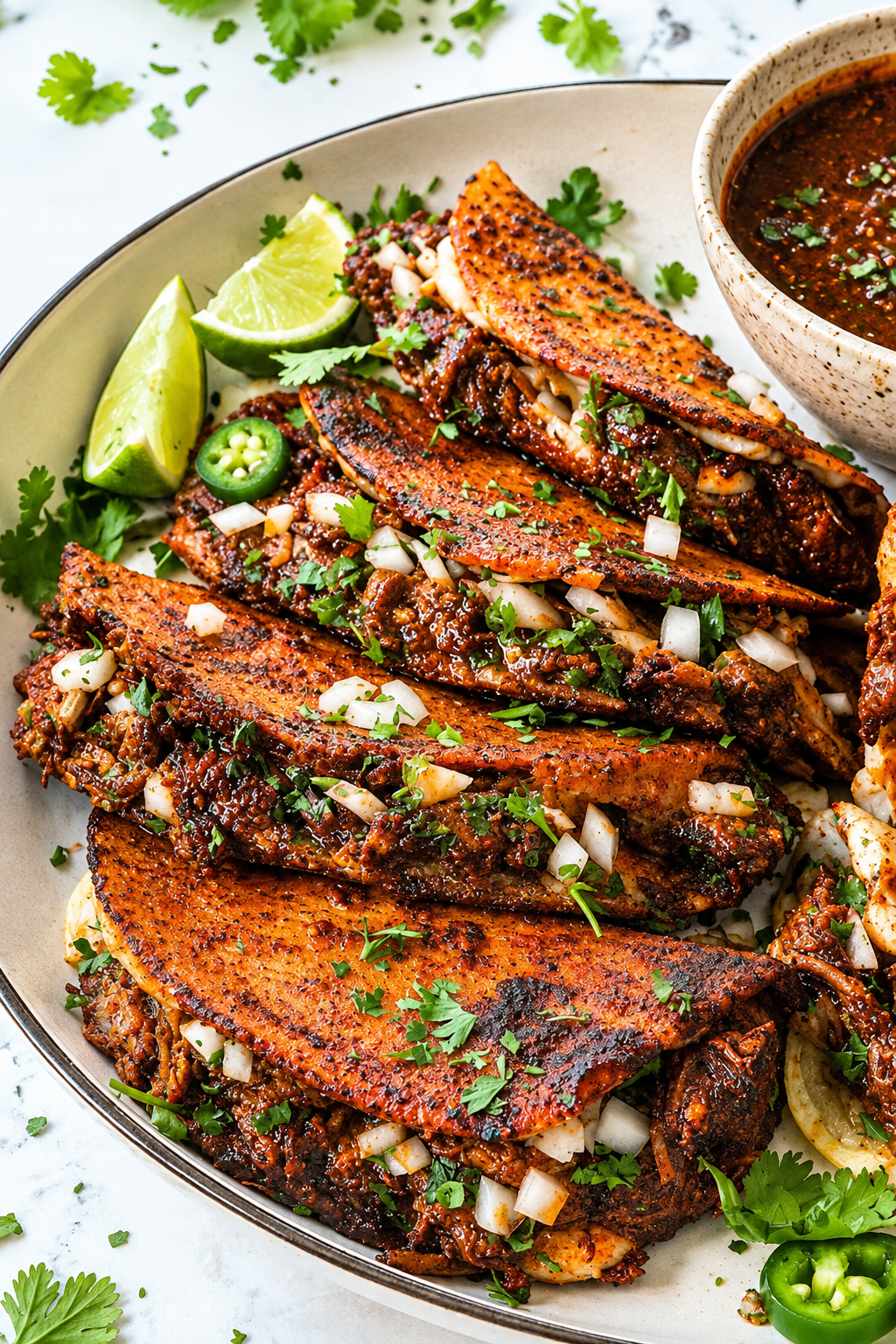 Beef Birria Quesa Tacos 