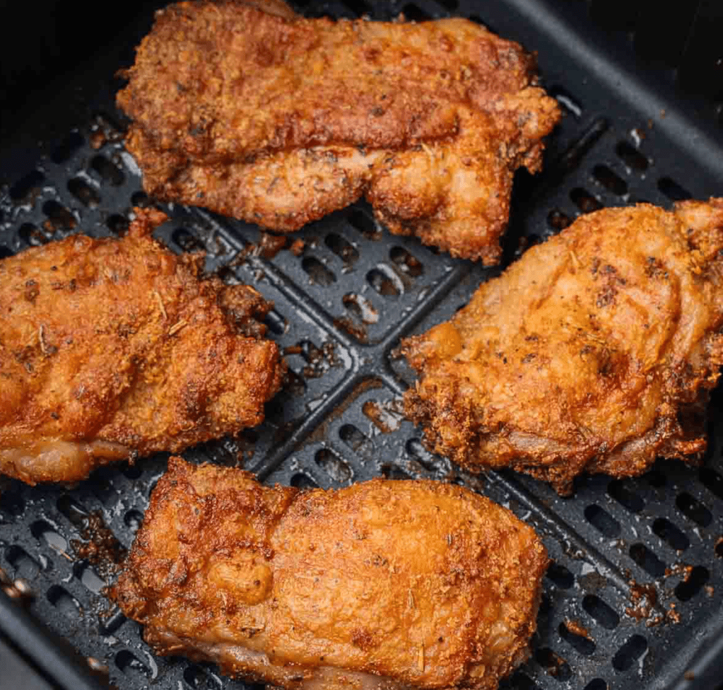 Crispy Air Fryer Chicken Thighs with Brown&nbsp;Gravy