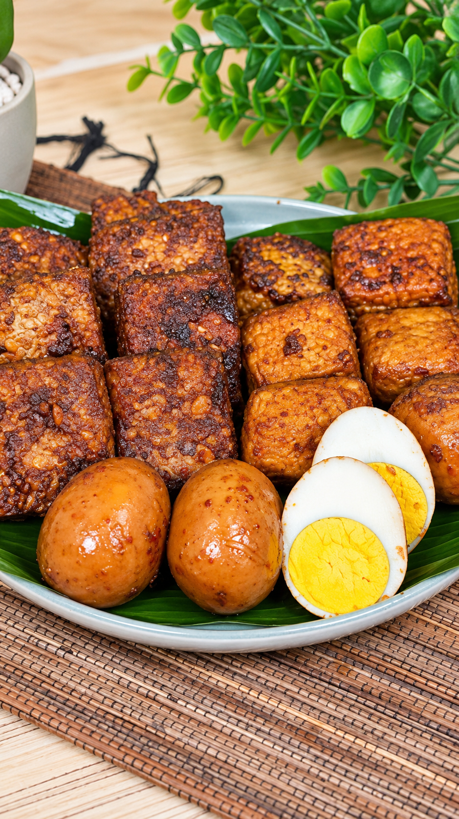 Tempeh, Tofu & Eggs&nbsp;Bacem